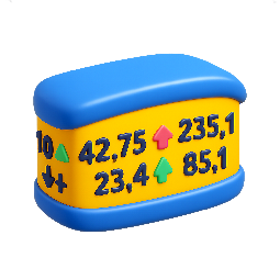 stock-ticker-tape stylized as shiny