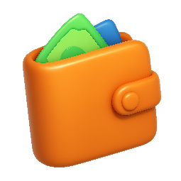 wallet stylized as shiny