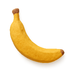 banana stylized as claymation