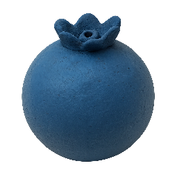blueberry stylized as claymation