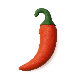 chili-pepper stylized as claymation