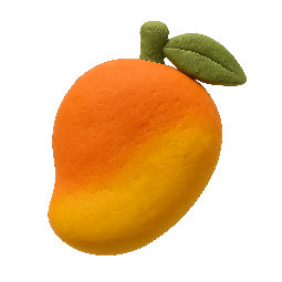 mango stylized as claymation