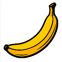 banana stylized as comic