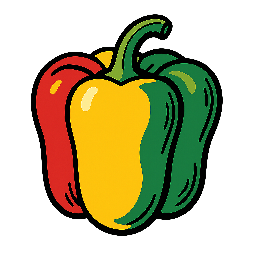 bell-pepper stylized as comic
