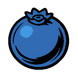 blueberry stylized as comic