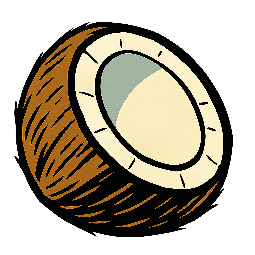 coconut stylized as comic
