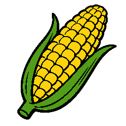 corn stylized as comic