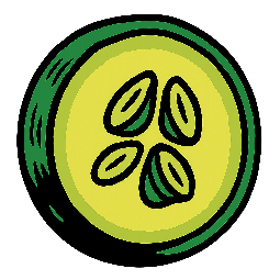 cucumber stylized as comic