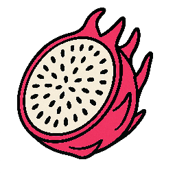 dragon-fruit stylized as comic