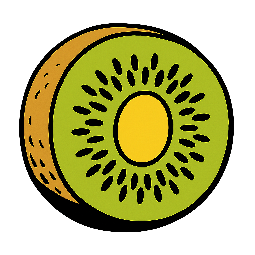 kiwi stylized as comic