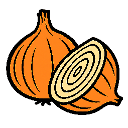 onion stylized as comic