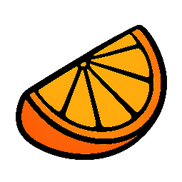 orange-slice stylized as comic
