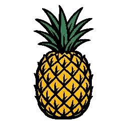 pineapple stylized as comic