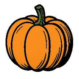 pumpkin stylized as comic
