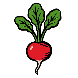 radish stylized as comic
