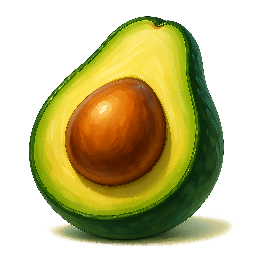 avocado stylized as digital