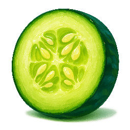 cucumber stylized as digital