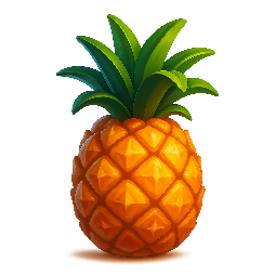 pineapple stylized as digital