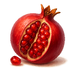 pomegranate stylized as digital
