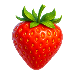 strawberry stylized as digital