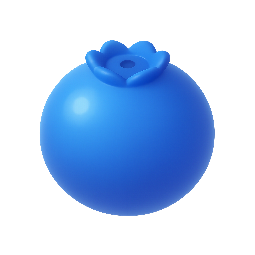 blueberry stylized as shiny