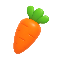 carrot stylized as shiny