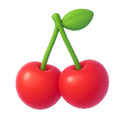 cherry stylized as shiny