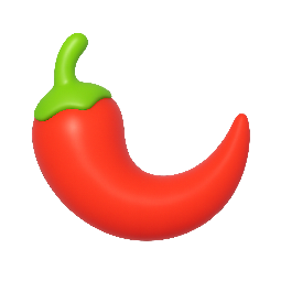chili-pepper stylized as shiny