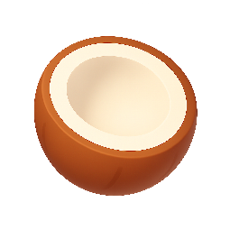 coconut stylized as shiny