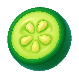 cucumber stylized as shiny