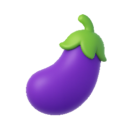 eggplant stylized as shiny