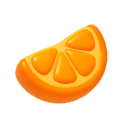 orange-slice stylized as shiny