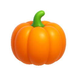 pumpkin stylized as shiny