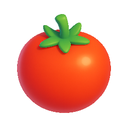 tomato stylized as shiny