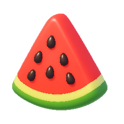 watermelon-slice stylized as shiny