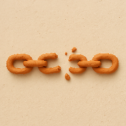 broken-chain stylized as claymation
