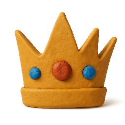crown stylized as claymation