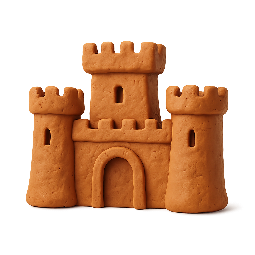 fortress stylized as claymation