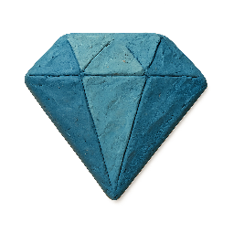 gemstone stylized as claymation