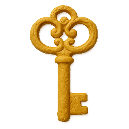 key stylized as claymation