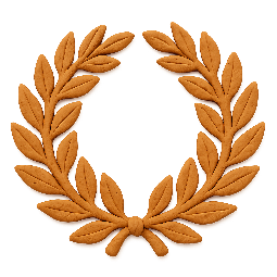 laurel-wreath stylized as claymation