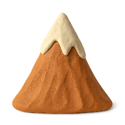 mountain-peak stylized as claymation