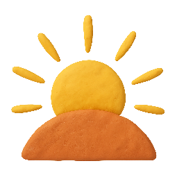 rising-sun stylized as claymation