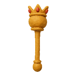 scepter stylized as claymation