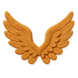 wings stylized as claymation
