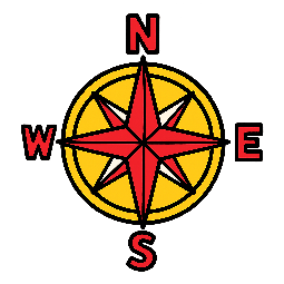 compass-rose stylized as comic