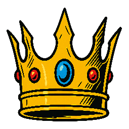 crown stylized as comic