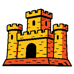 fortress stylized as comic