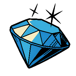 gemstone stylized as comic