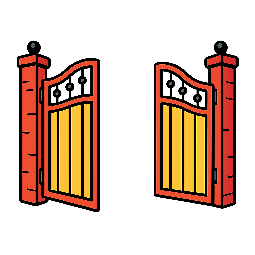 open-gate stylized as comic